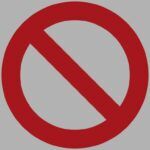 Rotes Zeichen für Verboten